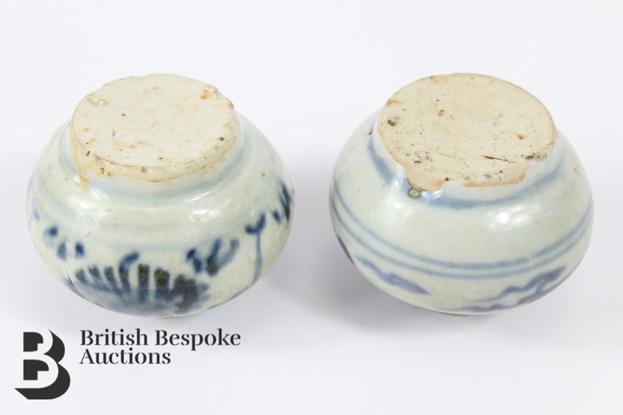 Cargo Ware Blue and White Jars and Covers - Image 7 of 10