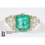 Stunning Columbian Emerald and Diamond Ring
