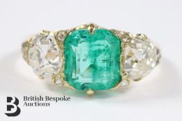 Stunning Columbian Emerald and Diamond Ring