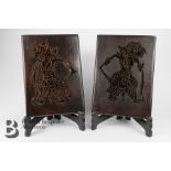 Pair of Indonesian Copper Plate Print Block