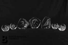 Mats Jonasson Swedish Lead Crystal and Glass Sculptures