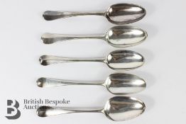 Five 18th Century Serving Spoons