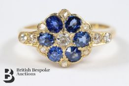 Pretty 18ct Gold Sapphire and Diamond Ring