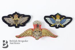 Three Overseas Paratrooper Qualification Badges