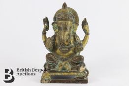 19th Century Tibetan Gilt Bronze Figurine