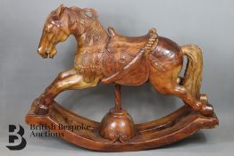 Carved Middle Eastern Rocking Horse