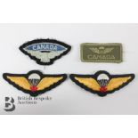 Four Airborne Related Canadian Badges