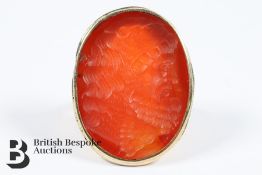 Stunning Gentleman's Carnelian Seal Ring