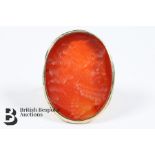 Stunning Gentleman's Carnelian Seal Ring