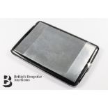 Late Art Deco Chrome Plated and Enamel Cigarette Case