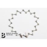 Bespoke 18ct White Gold and Diamond Lattice-work Bracelet