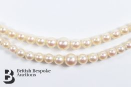 Double Strand Graduated Pearl Necklace