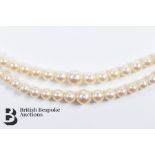 Double Strand Graduated Pearl Necklace