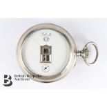 Rare Silver Gedeon Thommen Digital Pocket Watch