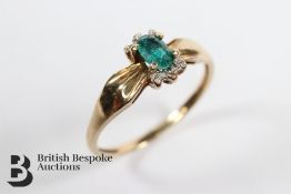 Yellow Gold Emerald Single Stone Ring