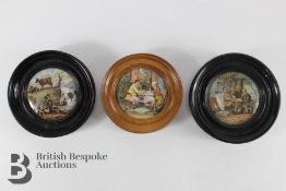 Three Victorian Pot Lids