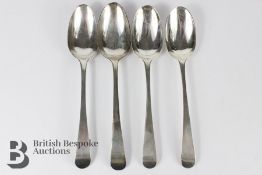 Four 18th Century Serving Spoons