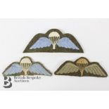 Three British Army Paratroopers Cloth Wings