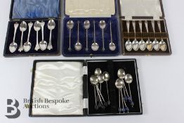 Three Boxes of Silver Hallmarked Coffee spoons