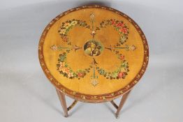 Mahogany Hand Painted Circular Table
