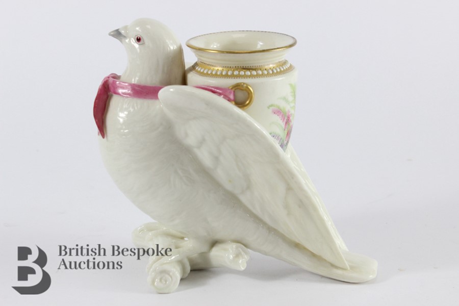 Late 19th Century Royal Worcester Dove Posy Vase - Image 5 of 11