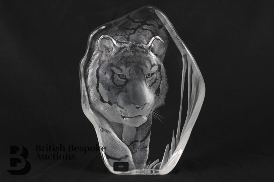 Mats Jonasson Lead Crystal and Glass Sculpture