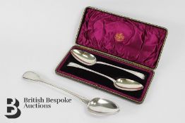 Georgian Silver Serving and Basting Spoons