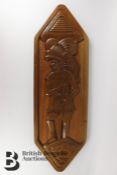 Floyd Moro (Belize) Wood Carved Wall Plaque