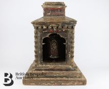 17/18th Century Tibetan Portable Prayer Wheel and Temple