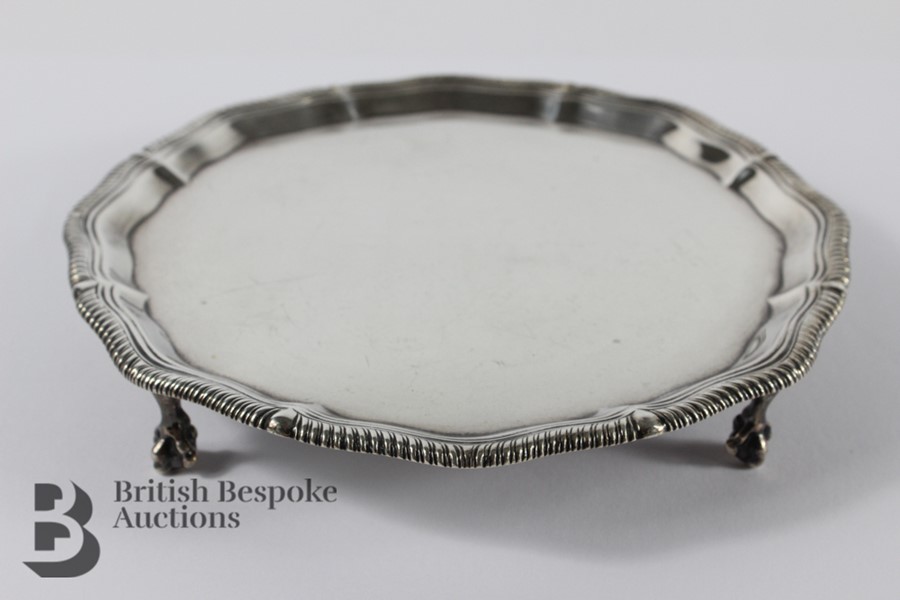 Late Victorian Silver Card Tray - Image 2 of 6