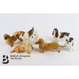 Seven Royal Worcester Dogs