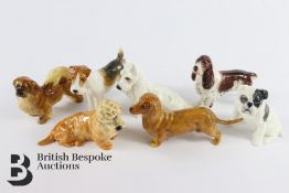 Seven Royal Worcester Dogs