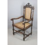 An Oak Provincial Hall Chair