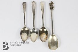 Three 18th Century Dessert Spoons