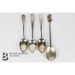 Three 18th Century Dessert Spoons