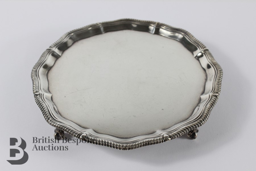 Late Victorian Silver Card Tray - Image 3 of 6