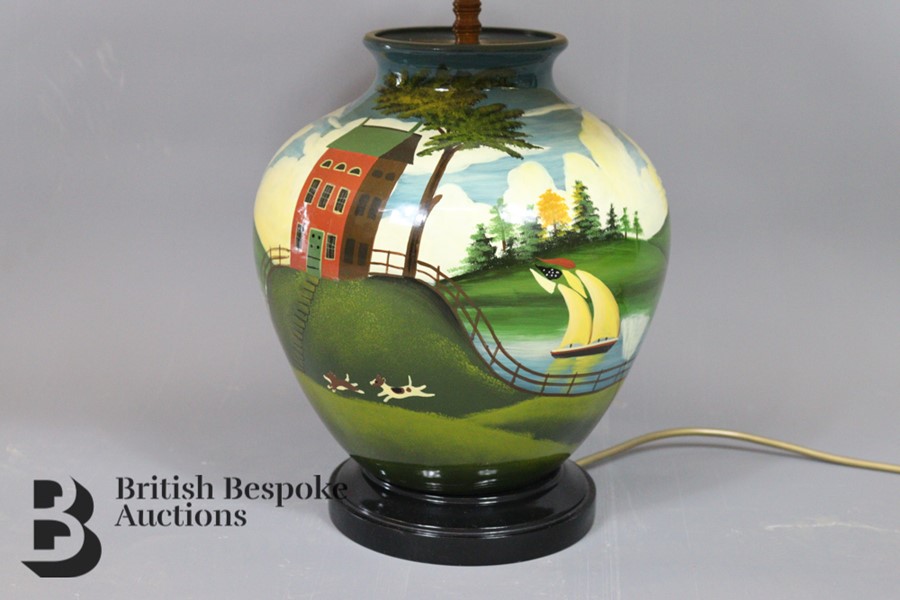 A Folk Art Lamp Base - Image 2 of 3