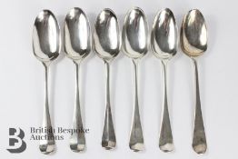 Six 18th Century Serving Spoons