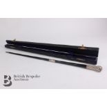 Victorian Ebony and Silver Mounted Conductor's Baton
