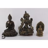 Three South Asian Bronzed Figurines