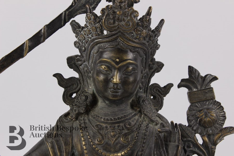 Indian Bodhisattva Figurine - Image 4 of 9