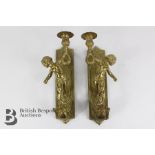 Pair of French Brass Wall Lights