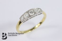 18ct Yellow Gold Five Stone Diamond Ring