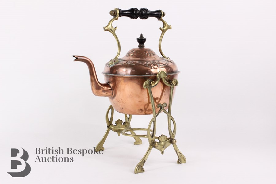 Art Nouveau Copper Kettle