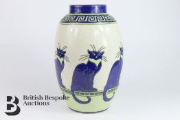Ceramic Longwy-Style Vase