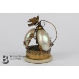 Charming Victorian Mother of Pearl and Ormolu Servant Bell