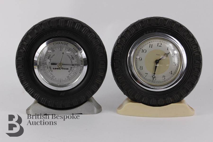 Goodyear Promotional Clock and Barometer