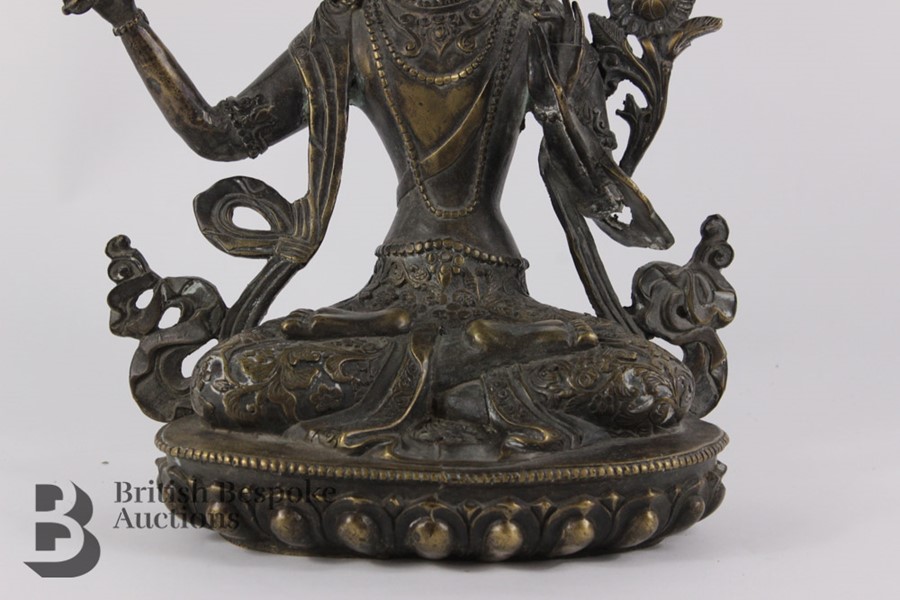 Indian Bodhisattva Figurine - Image 3 of 9