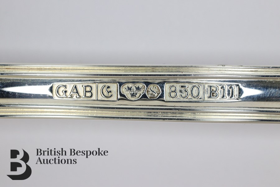 GAB Swedish Silver Flatware Service - Image 8 of 8