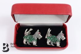 Pair of Silver Scottie Dog Cufflinks